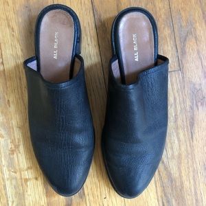 All Black Mules 38.5
